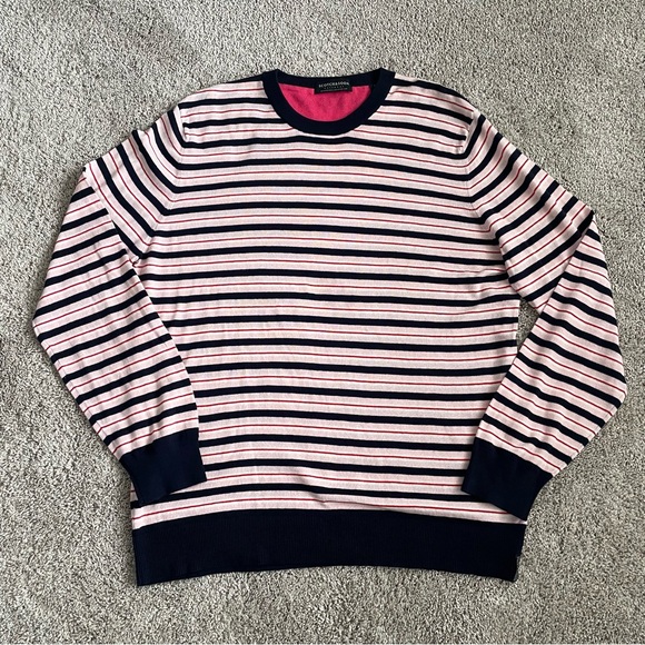 Scotch & Soda Other - Scotch &Soda Cotton Wool Blend Striped knitted Sweater Pullover XXL BlackPink
